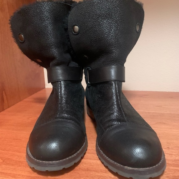 Matt Bernson Tundra Shearling Black Boots 10 - Picture 6 of 11